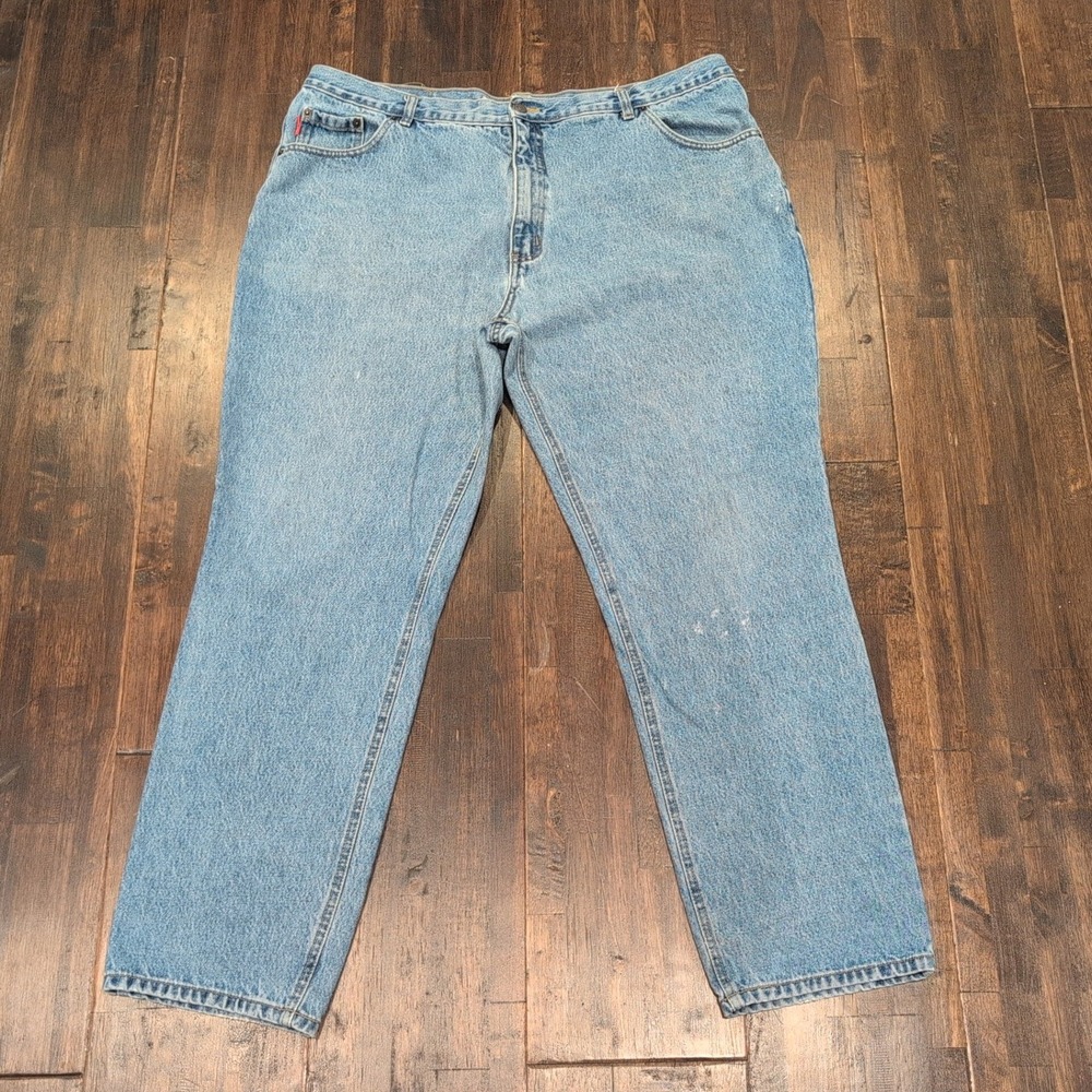 Vintage Bugle‎ Boy 750 Jeans Mens 42W 30L Light Blue Wash Straight Leg Denim 90s